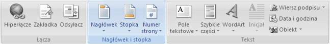 grupa Nagłówek i stopka
