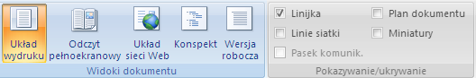 grupa widoki dokumentu